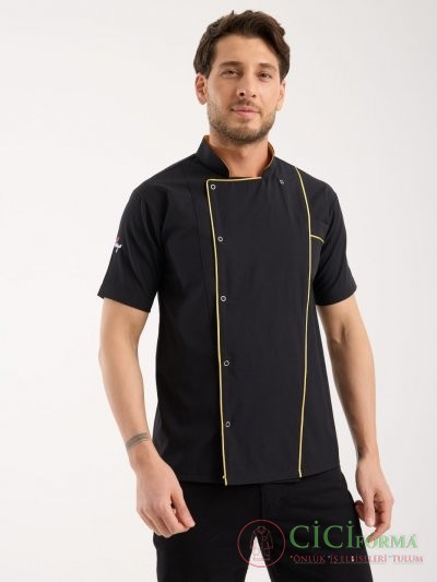 Siyah Renk Aşçı Forması Üst
